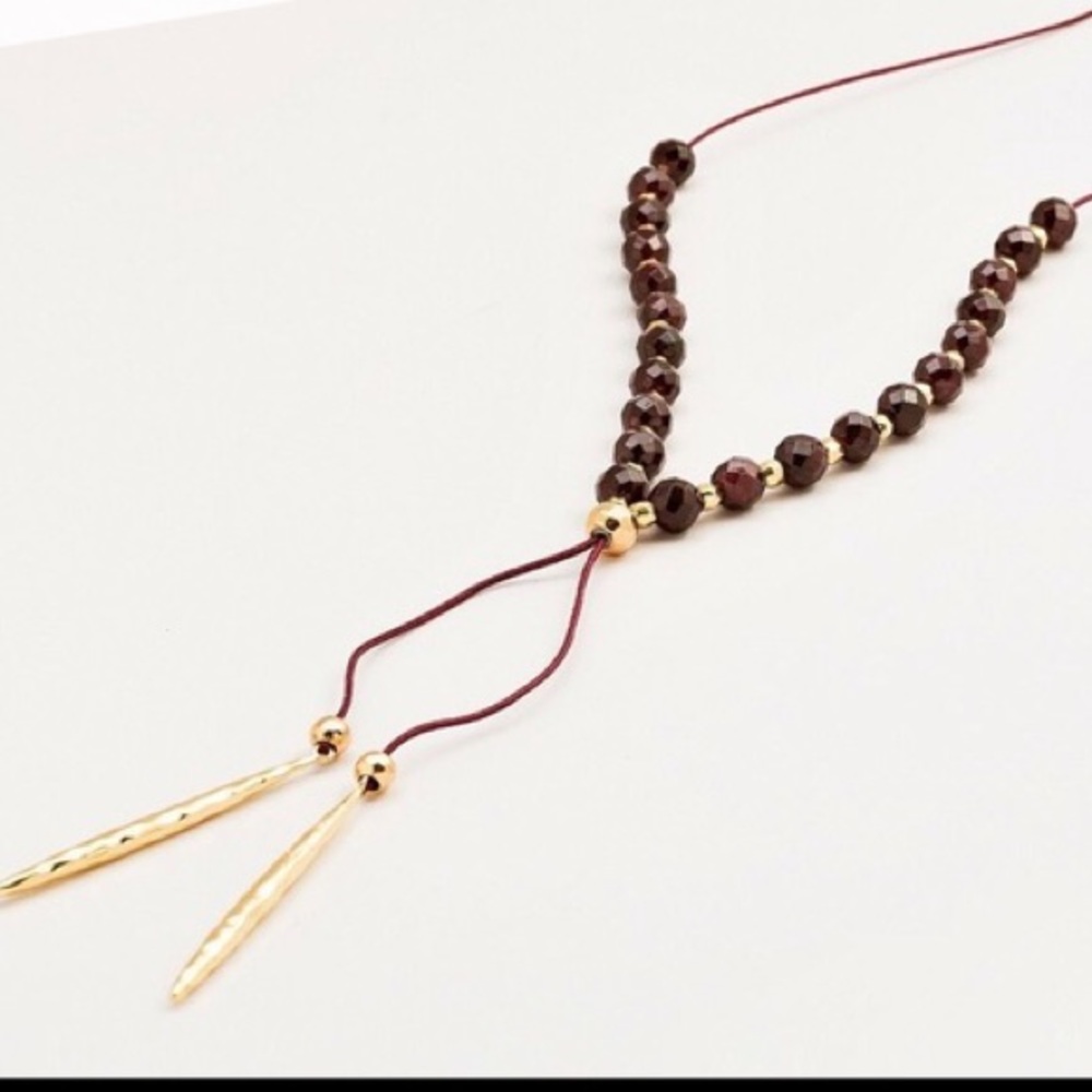 Gorjana Versatile Garnet Gemstone & Gold Necklace